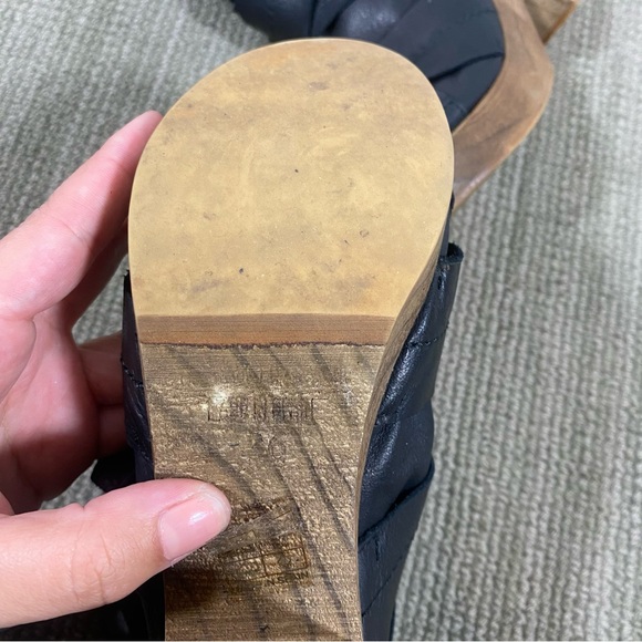 Free People Black Leather Clog Boot Size 36 (US 6) - Picture 3 of 9